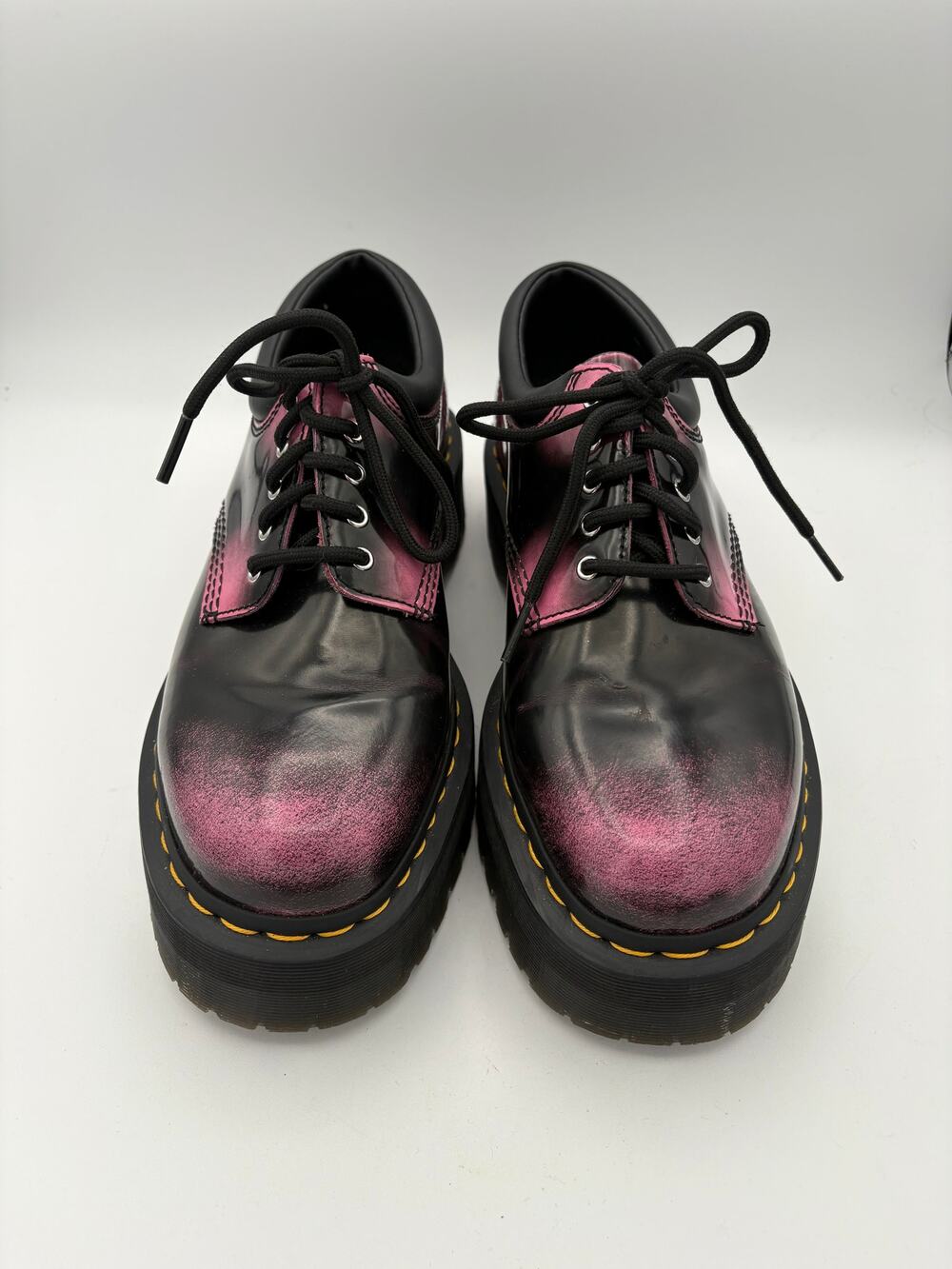 Women’s Dr. Martens Size 10 Black & Pink Oxford Platforms